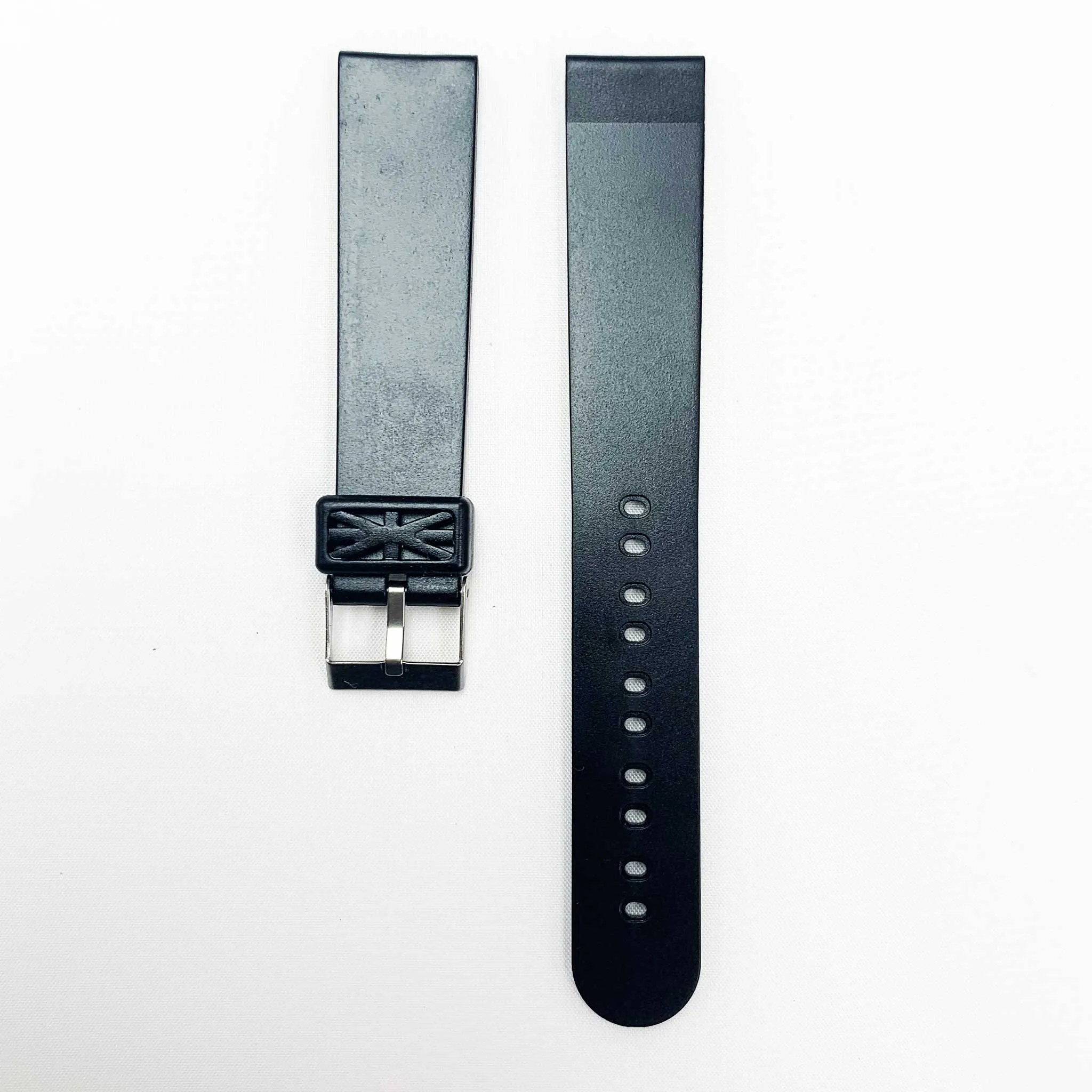 18MM PVC Plastic Watch Band Black Plain Sports for Casio Timex Seiko Citizen Iron Man Watches