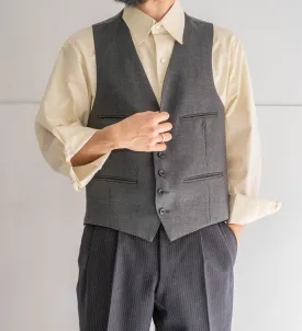 1980-90s Japan vintage gray color vest -with 4 pockets-