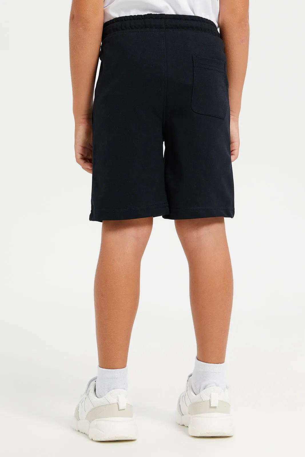 Boys Black Printed Chicago Bulls Shorts