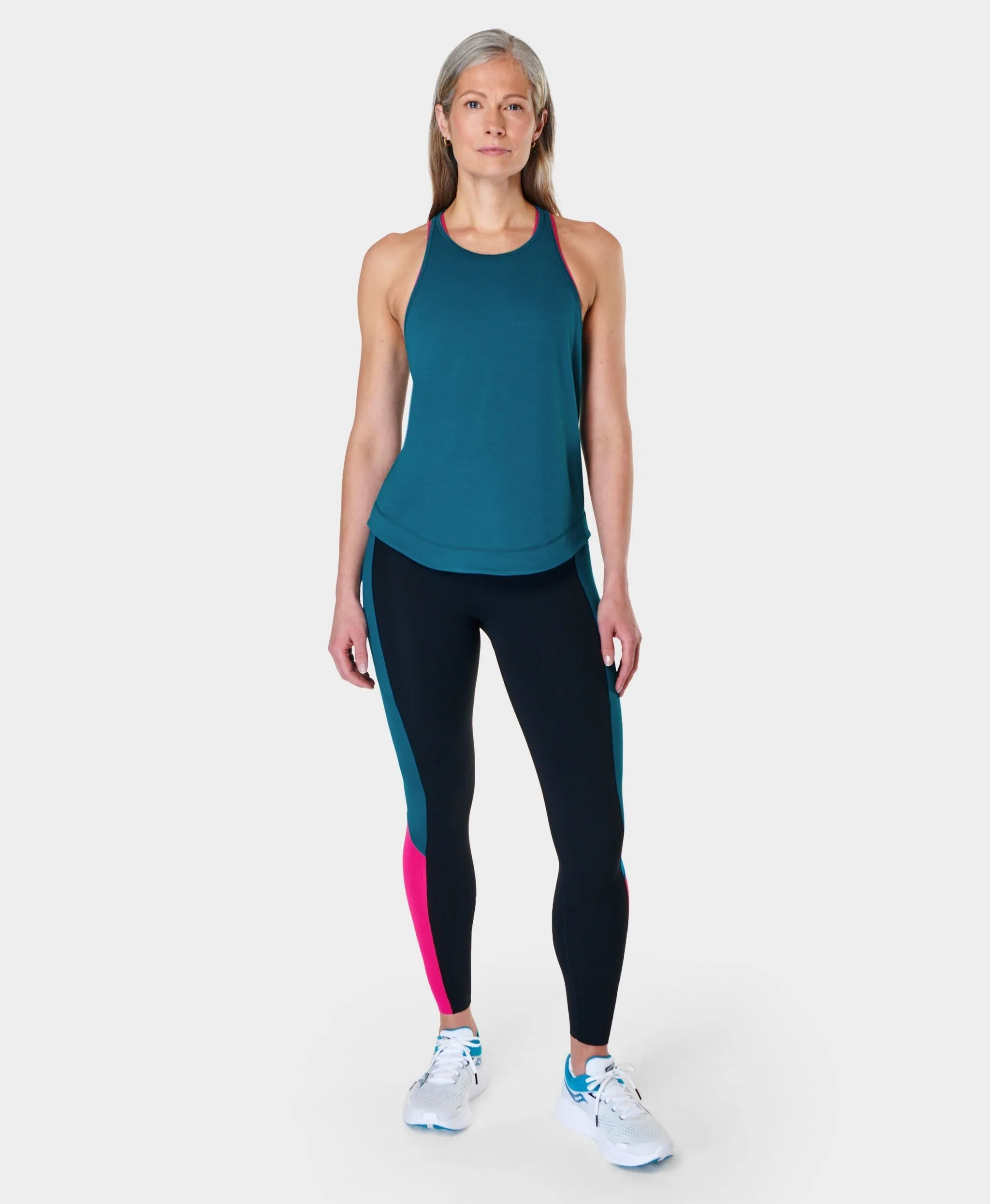 Breathe Easy Run Tank Top Sb9123 Reef-Teal-Blue