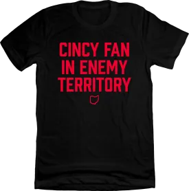 Cincy Fan in Enemy Territory Black with Red Ink