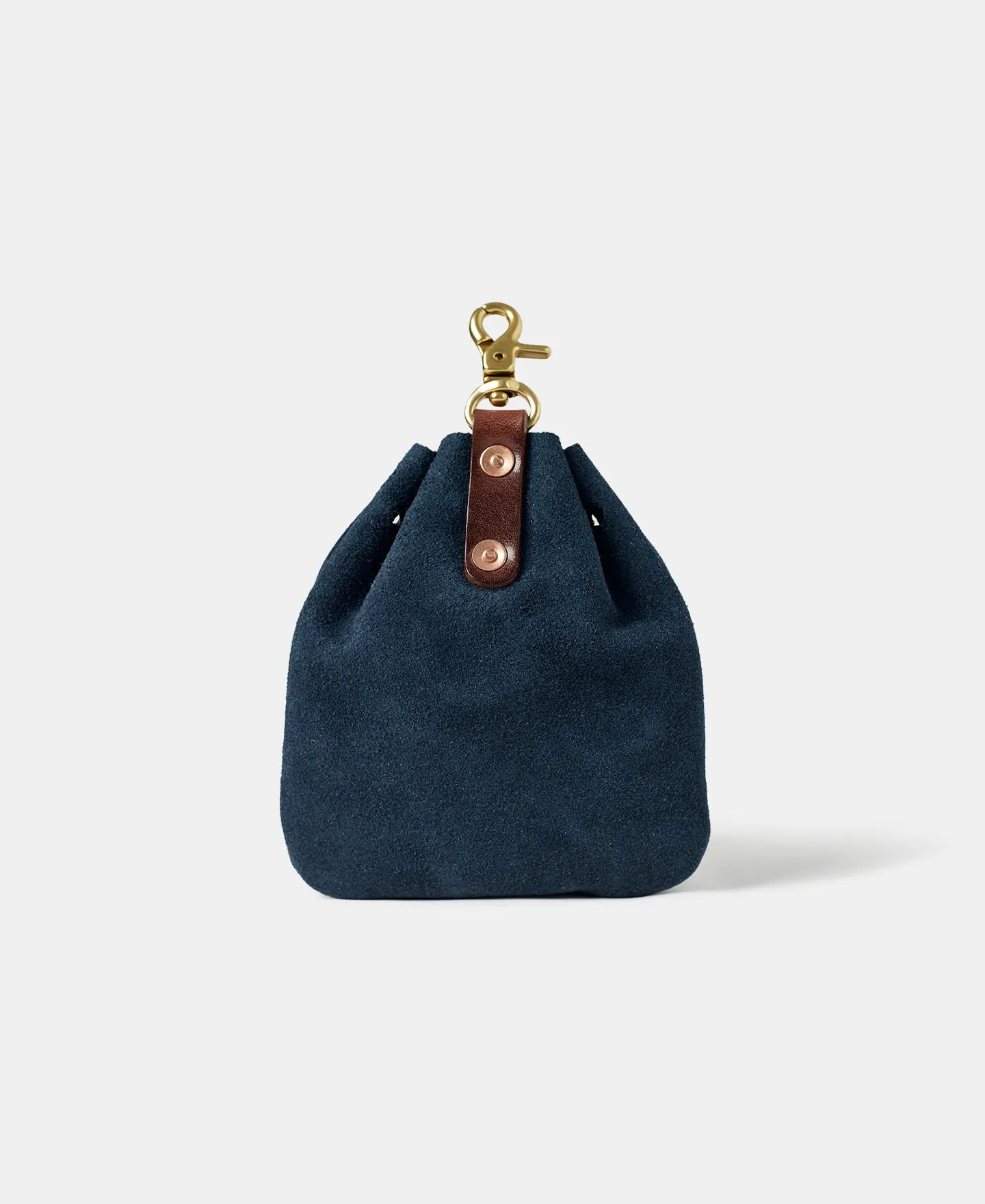 Colored Glaze Drawstring Coin Pouch - Dark Blue