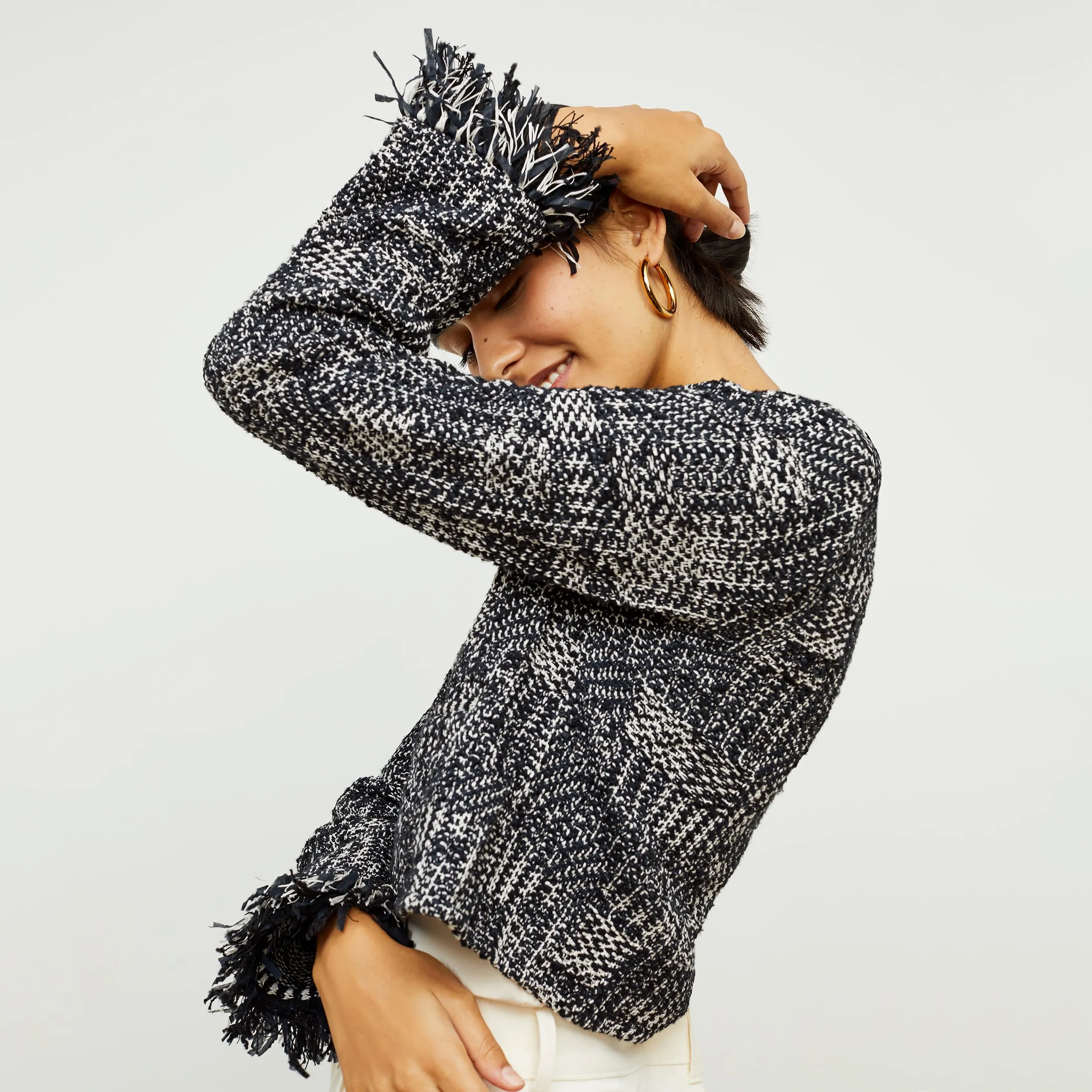 Lilia Jacket - Interweave :: Black / White