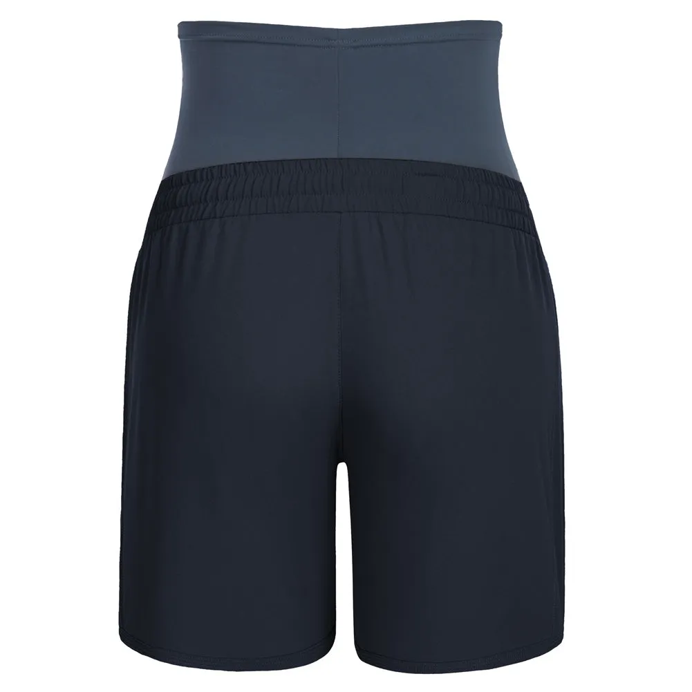 Maacie Women Maternity Sports Shorts High Waist Whole Pregnancy Shorts