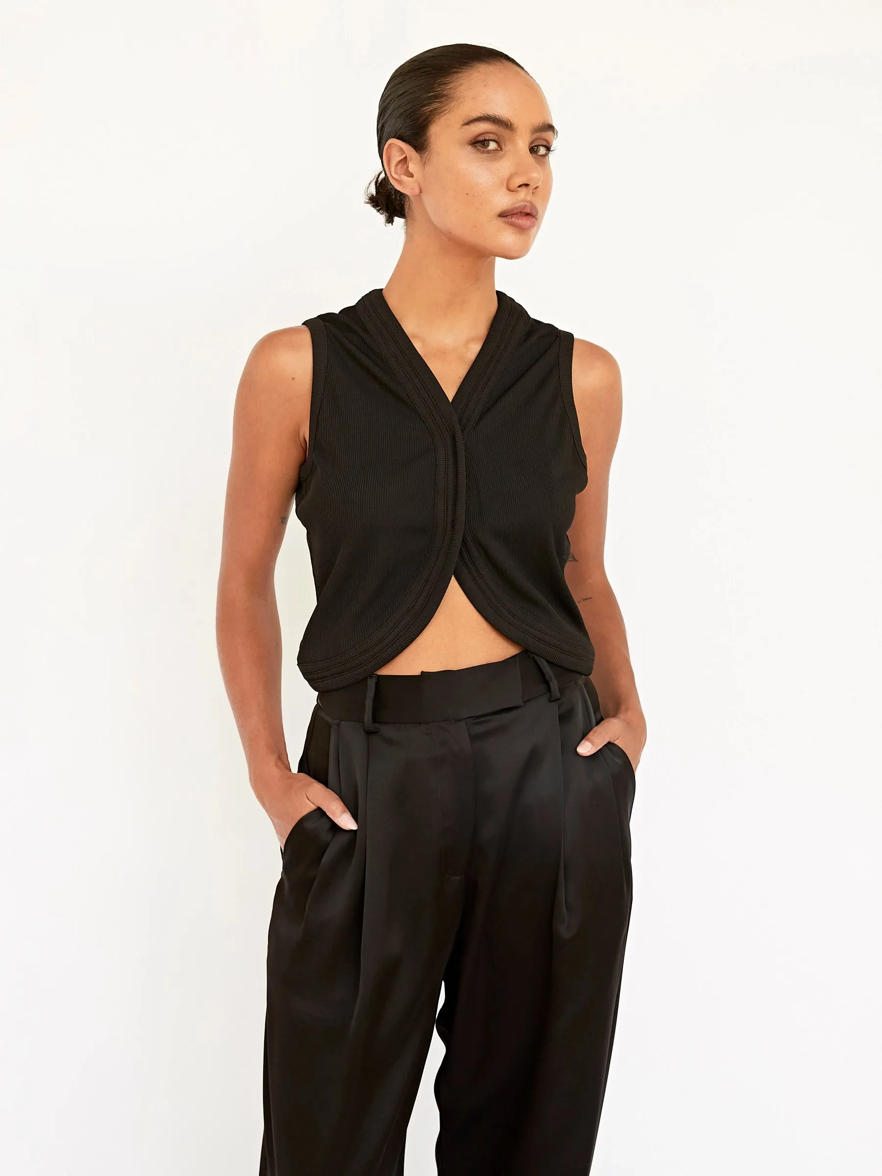 Multi Bind Rib Vest Top