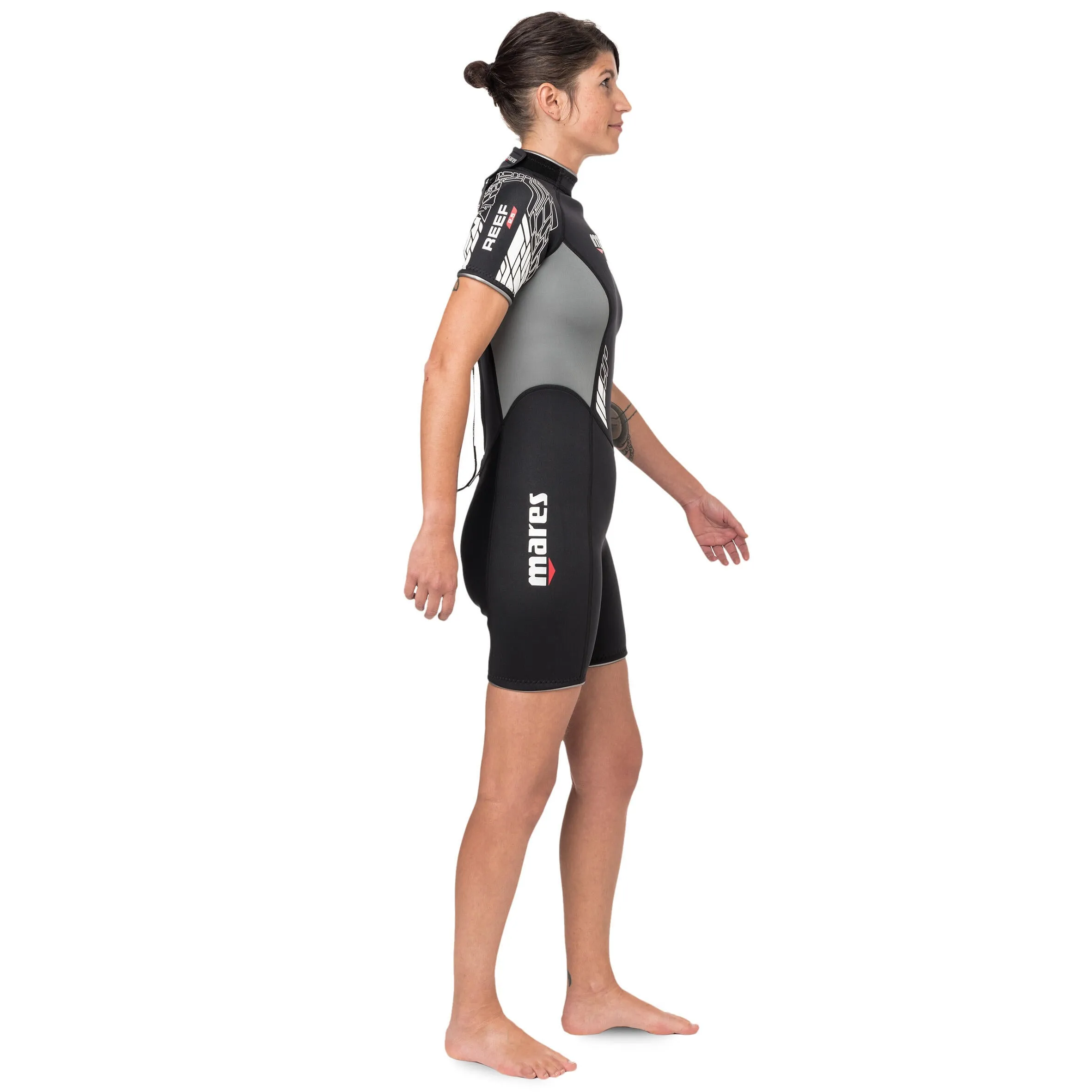 Neoprene diving shorts for women Mares Reef 2.5 mm black/gray black/light gray