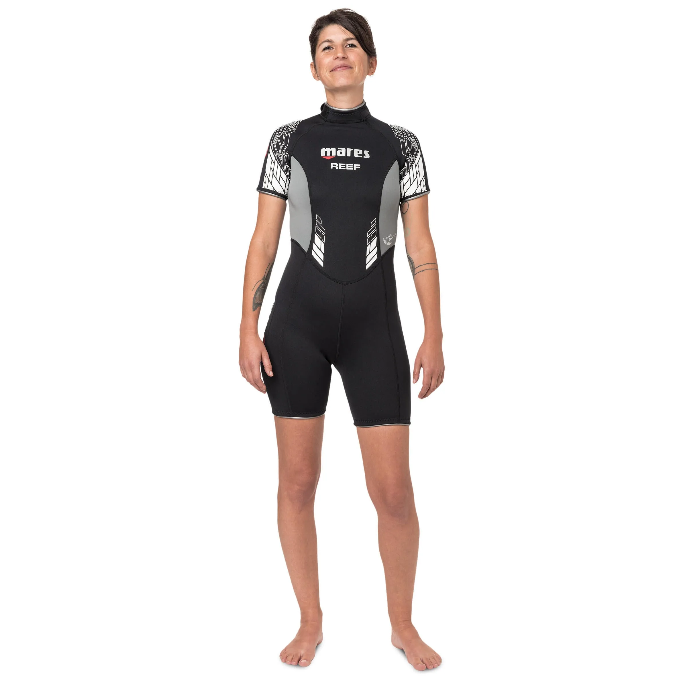 Neoprene diving shorts for women Mares Reef 2.5 mm black/gray black/light gray