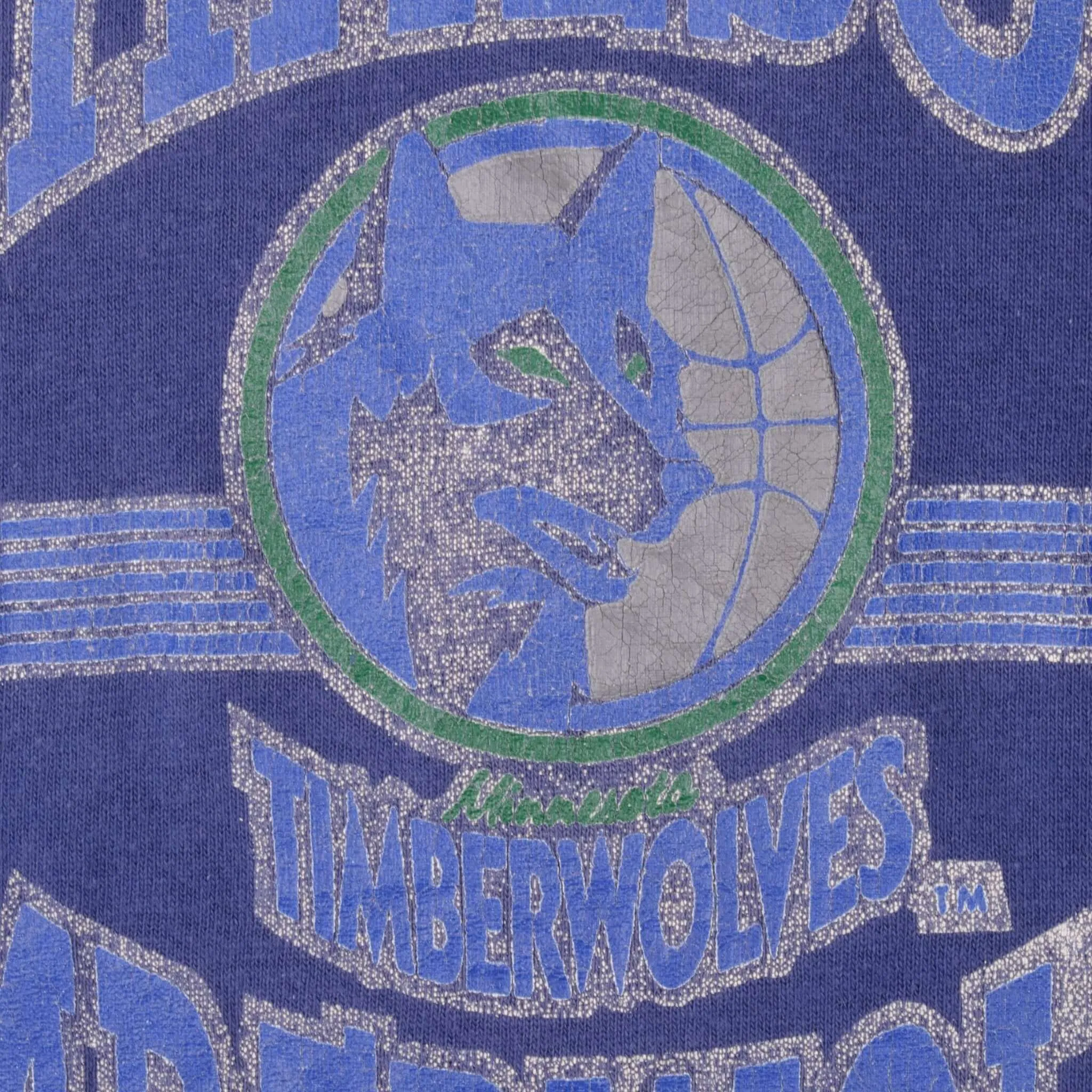 VINTAGE CHAMPION NBA MINNESOTA TIMBERWOLVES TEE SHIRT 1980S MEDIUM MADE USA